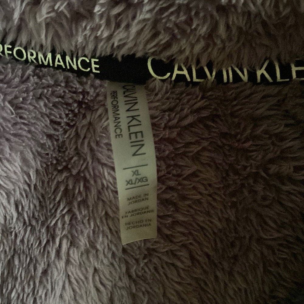 Calvin Klein Purple Fuzzy Zip Up - Picture 6 of 6